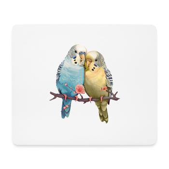 Budgies - Mouse Pad (horizontal) - white - Front