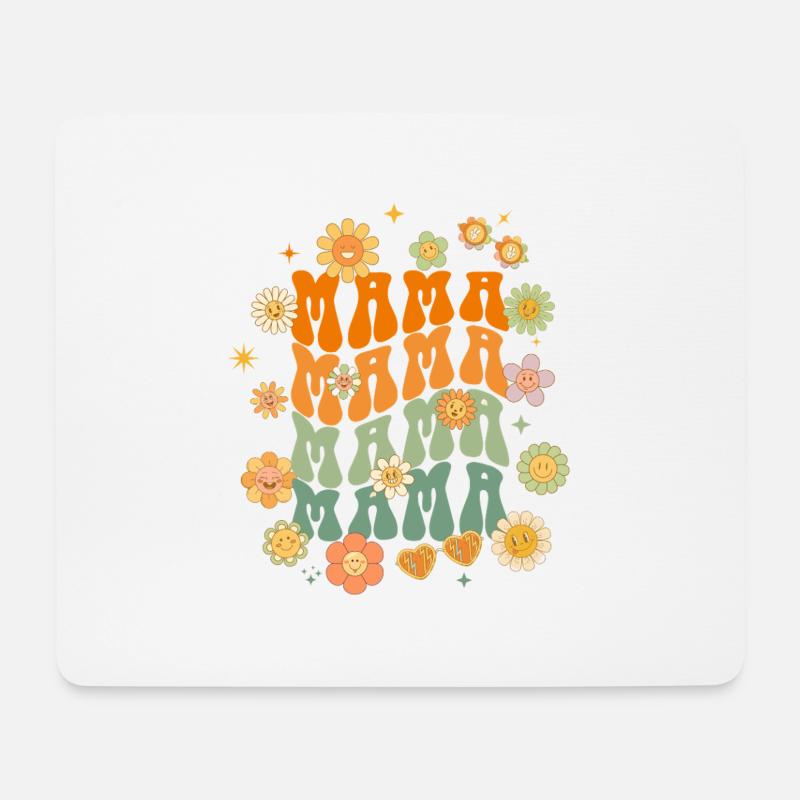 Mama Groovy - bunt und fröhlich - Mousepad (Querformat) - Weiß