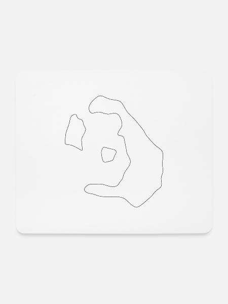 Santorini - Mousepad (Querformat) - Weiß