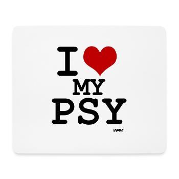 i love my psy - Mousepad (Querformat) - Weiß - Vorne