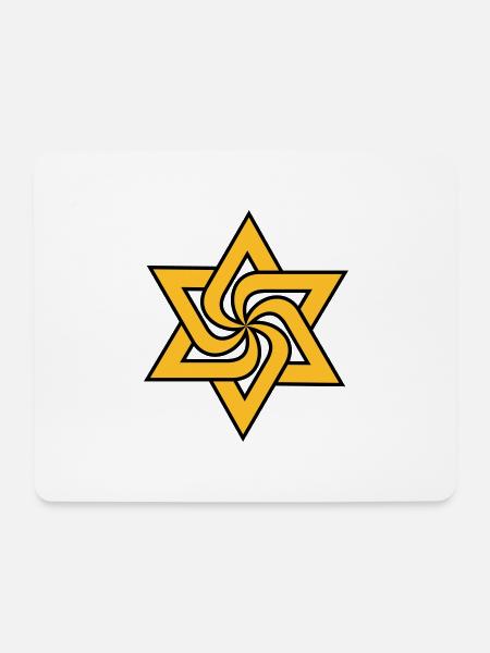 Rael Star (Stern, Symbol) 2c - Mousepad (Querformat) - Weiß