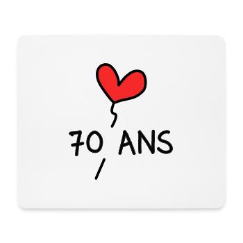 70. 70 ANS. 70e ANNIVERSAIRE. ANNIVERSAIRE 70 ANS. - Tapis de souris (format paysage) - blanc - Devant