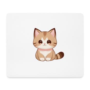 dessin chat, chat mignon, bébé chat - Tapis de souris (format paysage) - blanc - Devant