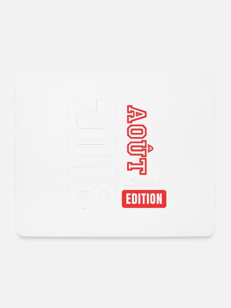Limitiertes Geburtstagsgeschenk August 2018 - Mousepad (Querformat) - Weiß