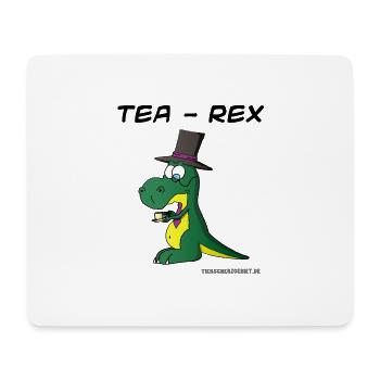 Tea-Rex - Mousepad (Querformat) - Weiß - Vorne