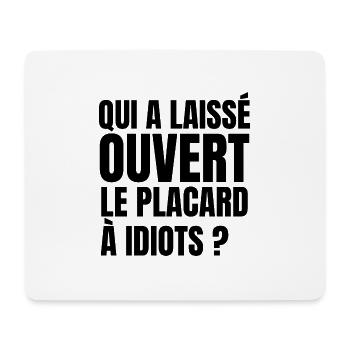 placard à idiots - Tapis de souris (format paysage) - blanc - Devant