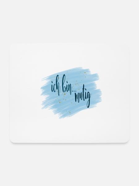 Affirmation - ich bin... mutig - Mousepad (Querformat) - Weiß