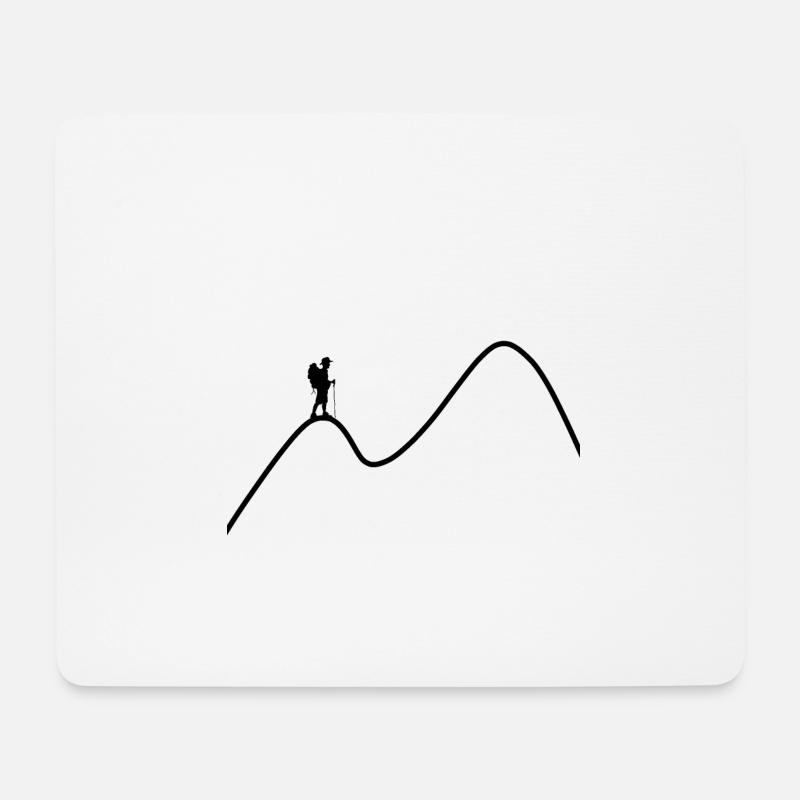 Mountains Hiking Alps - Mouse Pad (horizontal) - white