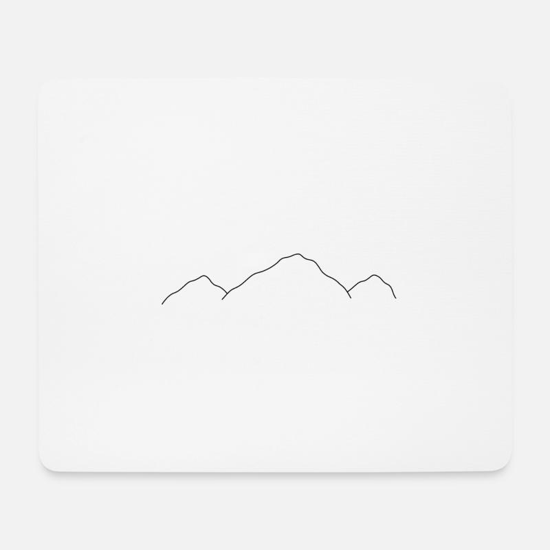 Alpen Berg Gipfel - Mousepad (Querformat) - Weiß