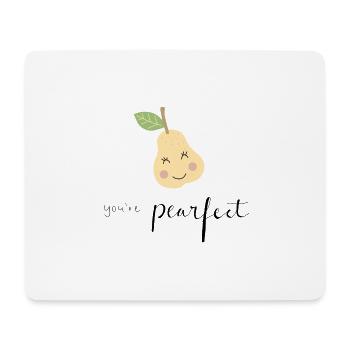 Poire, sort - Tapis de souris (format paysage) - blanc - Devant