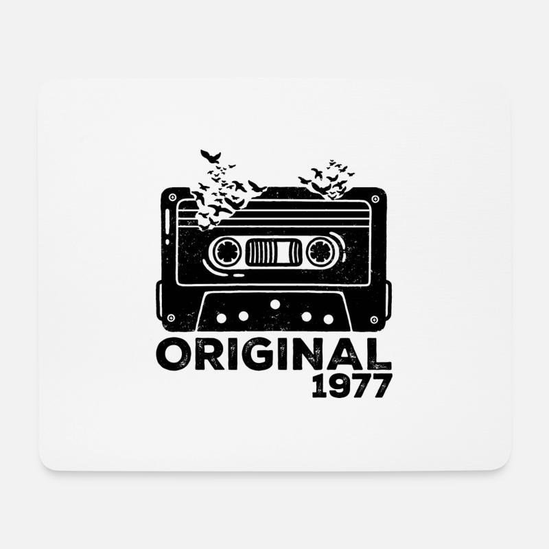 Geburtsjahr 1977 Kassette 1977 Geburtstag 1977 - Mousepad (Querformat) - Weiß