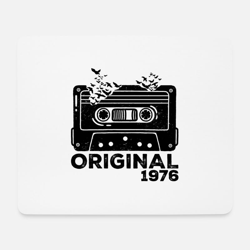 Geburtsjahr 1976 Kassette 1976 Geburtstag 1976 - Mousepad (Querformat) - Weiß