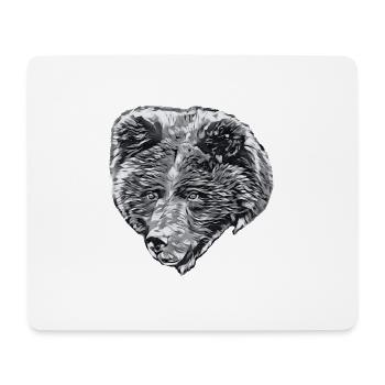 LAURA Kopf SW - Mousepad (Querformat) - Weiß - Vorne