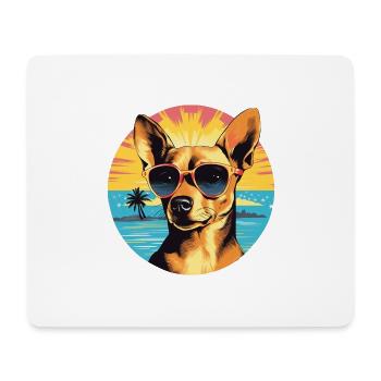Chihuahua - Tapis de souris (format paysage) - blanc - Devant