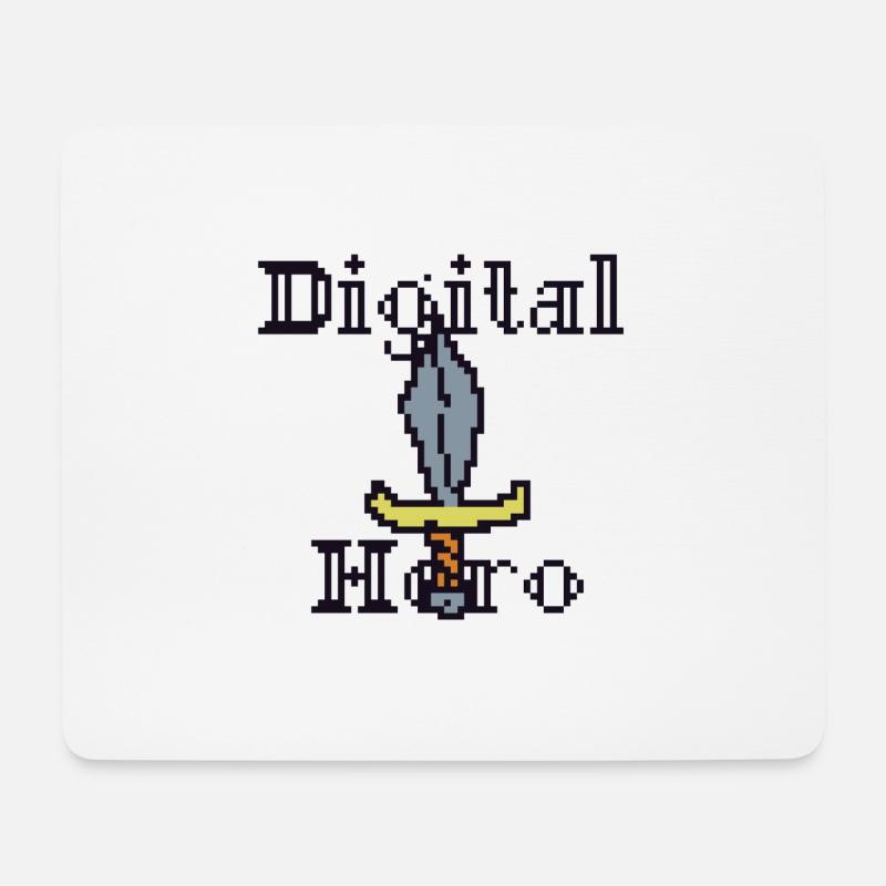 Pixel Sword, Digital Hero - Mouse Pad (horizontal) - white