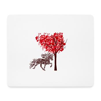 Tölter 3 Arbre du cœur - Tapis de souris (format paysage) - blanc - Devant