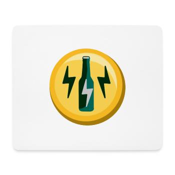 Beer Sticker Energy Icon Bottle - Mouse Pad (horizontal) - white - Front