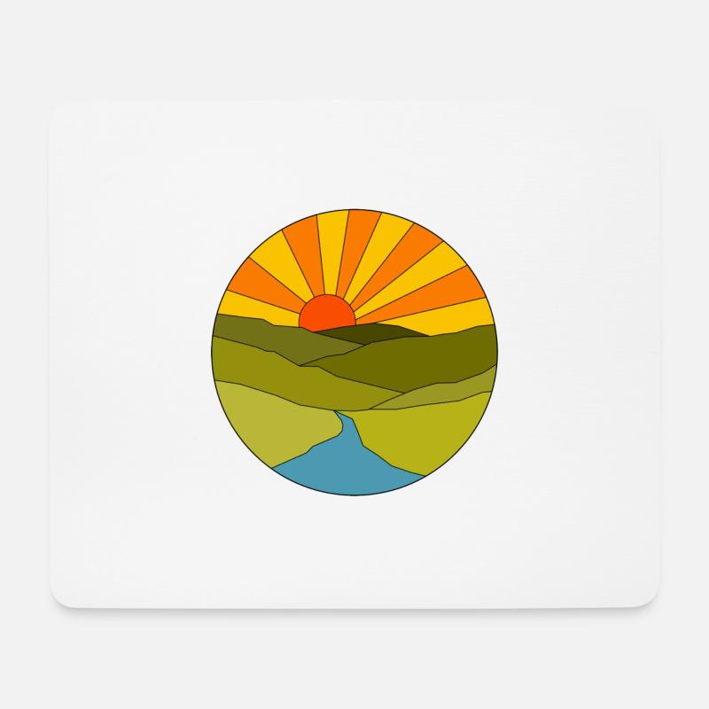 Sunrise - Mousepad (Querformat) - Weiß