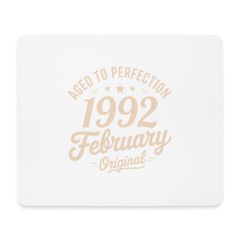 Février 1992 – Februar 1992 - Mousepad (Querformat) - Weiß - Vorne
