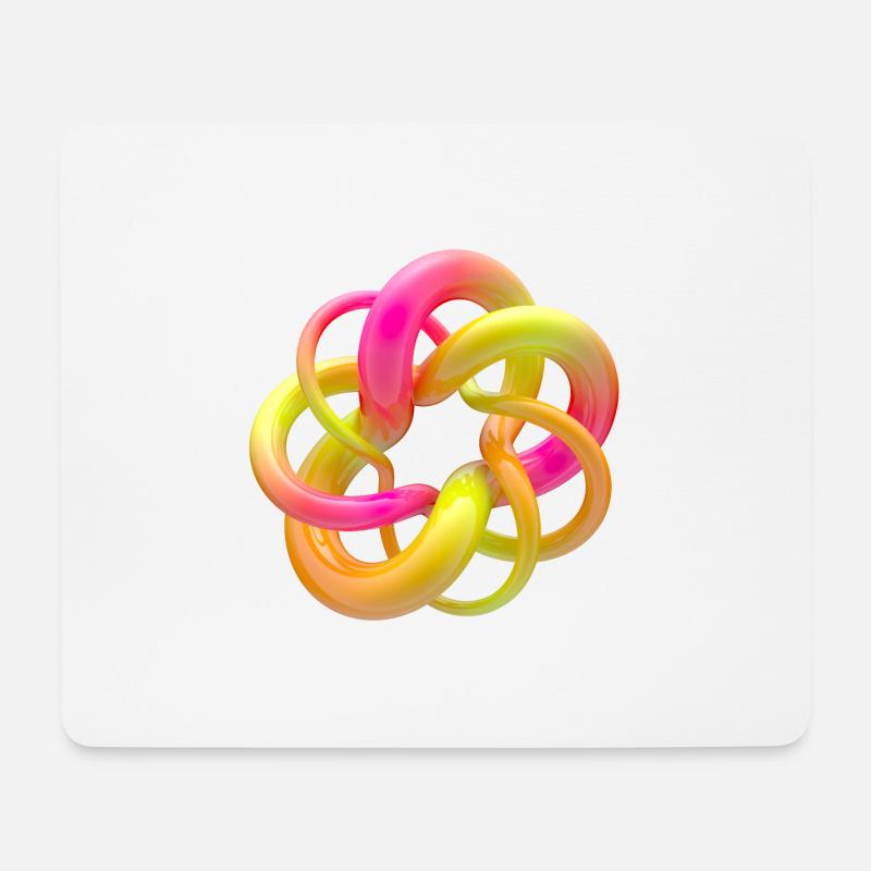 Bonbon-Knoten - Mousepad (Querformat) - Weiß