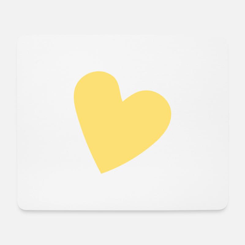 Gelbes Herz - Mousepad (Querformat) - Weiß