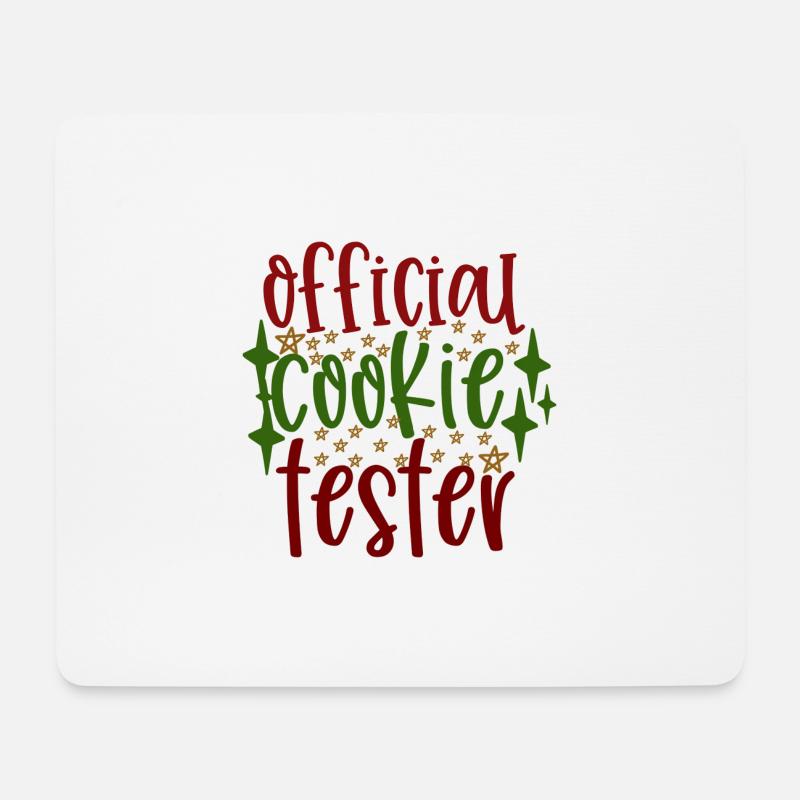 official cookie tester - Mousepad (Querformat) - Weiß