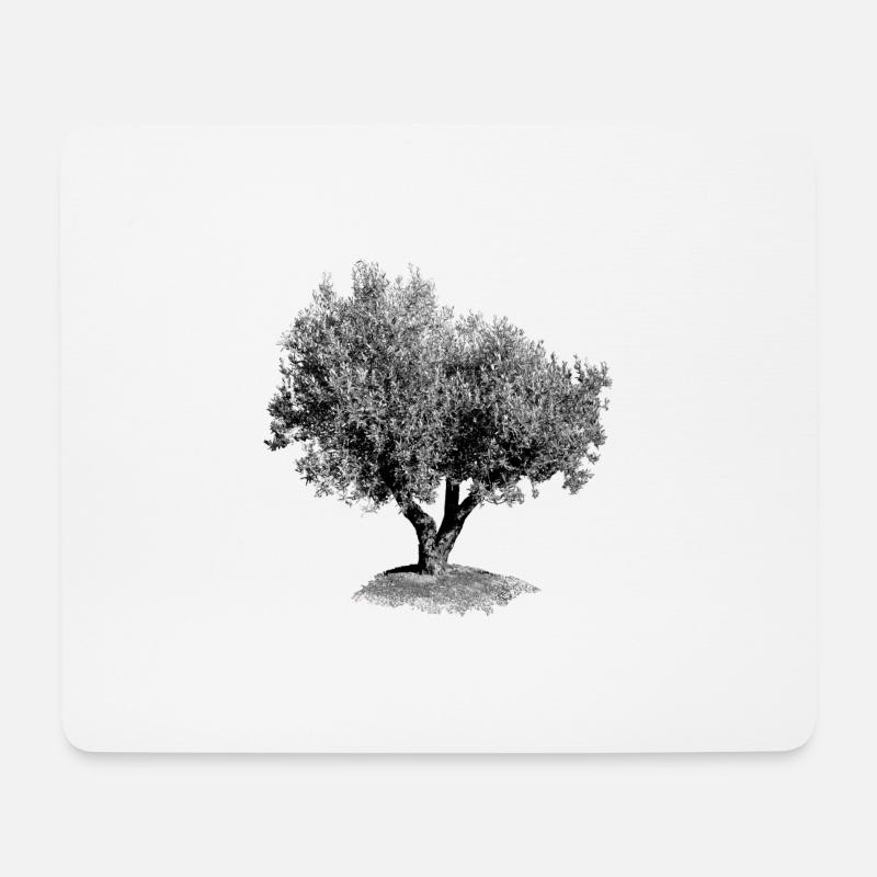 Der alte Olivenbaum - Mousepad (Querformat) - Weiß