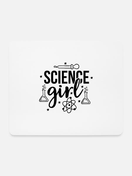 Wissenschaftsmädchen - Mousepad (Querformat) - Weiß