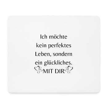 Ich liebe dich - Mousepad (Querformat) - Weiß - Vorne