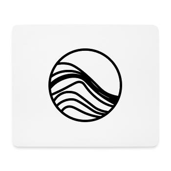Vague en ligne - Tapis de souris (format paysage) - blanc - Devant