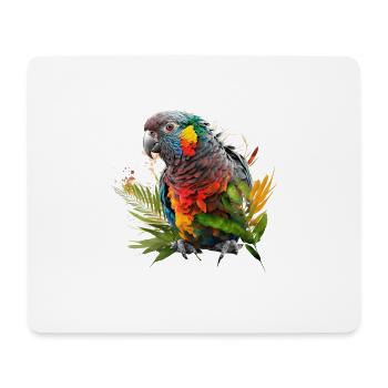 Bunter Papagei im Splash Art Design - für alle - Mousepad (Querformat) - Weiß - Vorne