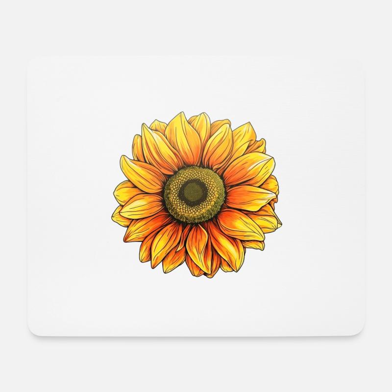 Sunflower - Mousepad (Querformat) - Weiß