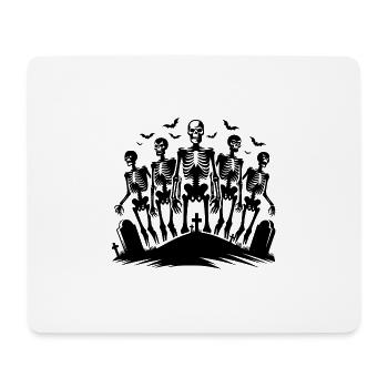Gruselige Skelette Halloween Friedhof Party - Mousepad (Querformat) - Weiß - Vorne