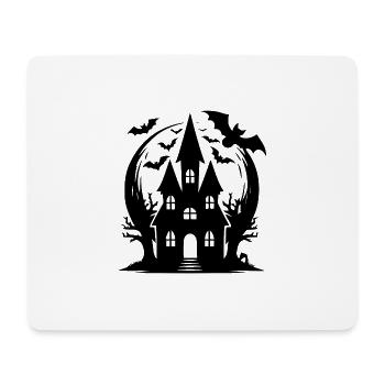 Étrange chauve-souris magique Maison hantée Halloween - Tapis de souris (format paysage) - blanc - Devant