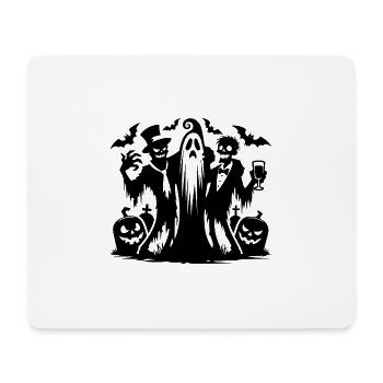 Lustige Kinder Halloween Kürbis Party mit Zombie - Mousepad (Querformat) - Weiß - Vorne