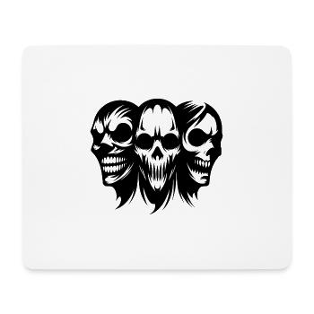 Gruselige Halloween Zombies Köpfe - Mousepad (Querformat) - Weiß - Vorne