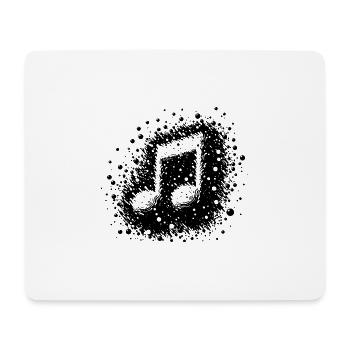 Bass Musik Note hämmert durch die Luft - Mousepad (Querformat) - Weiß - Vorne