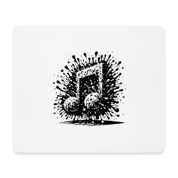 Schwebende Splash Musik Note Tattoo Style - Mousepad (Querformat) - Weiß - Vorne