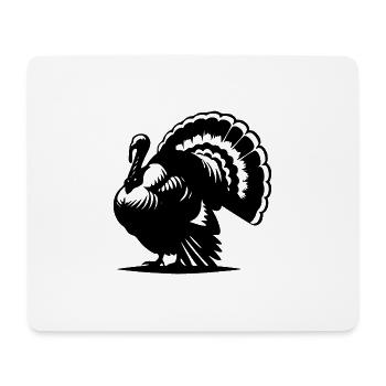 Lustiges Federvieh Truthahn gewaltiges Gefieder - Mousepad (Querformat) - Weiß - Vorne