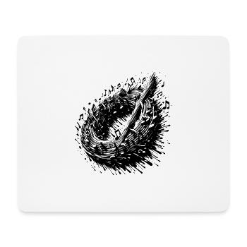 Kreisende Musik Noten Tonleiter Kreis - Mousepad (Querformat) - Weiß - Vorne