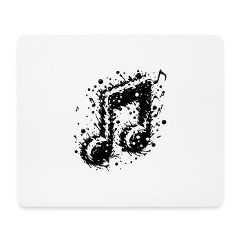 Schwingende Musik Note Splash Tattoo - Mousepad (Querformat) - Weiß - Vorne