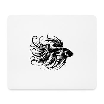 Prächtiger Kampffisch Gattung Labyrinthfisch - Mousepad (Querformat) - Weiß - Vorne