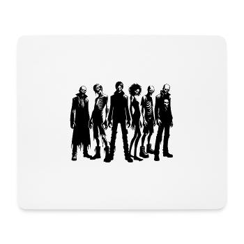 Lustige Halloween Zombie Party Gruppe - Mousepad (Querformat) - Weiß - Vorne