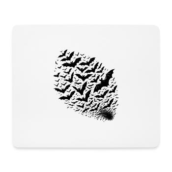 Fliegende Fledermäuse als großer Schwarm - Mousepad (Querformat) - Weiß - Vorne