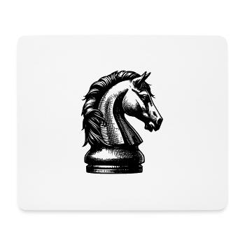 Jeu d’échecs Chess Figure Knight Horse - Tapis de souris (format paysage) - blanc - Devant