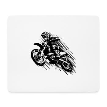 Enduro Gelände Motorsport Maschine im Sprung - Mousepad (Querformat) - Weiß - Vorne