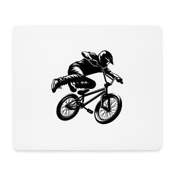 BMX Stunt Freestyle Rider Jump Design - Mouse Pad (horizontal) - white - Front