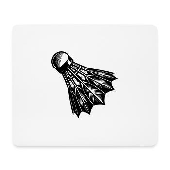 Schneller Badminton Federball Tattoo Style - Mousepad (Querformat) - Weiß - Vorne