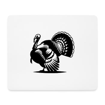 Klassischer Truthahn Style mit großem Gefieder - Mousepad (Querformat) - Weiß - Vorne
