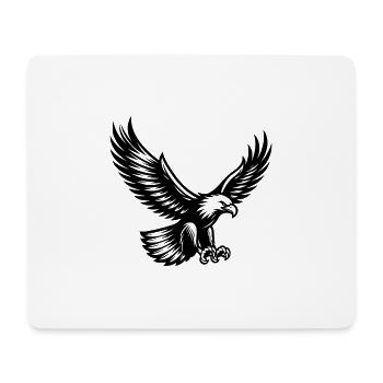 Majestätischer Adler bereit zum Angriff - Mousepad (Querformat) - Weiß - Vorne